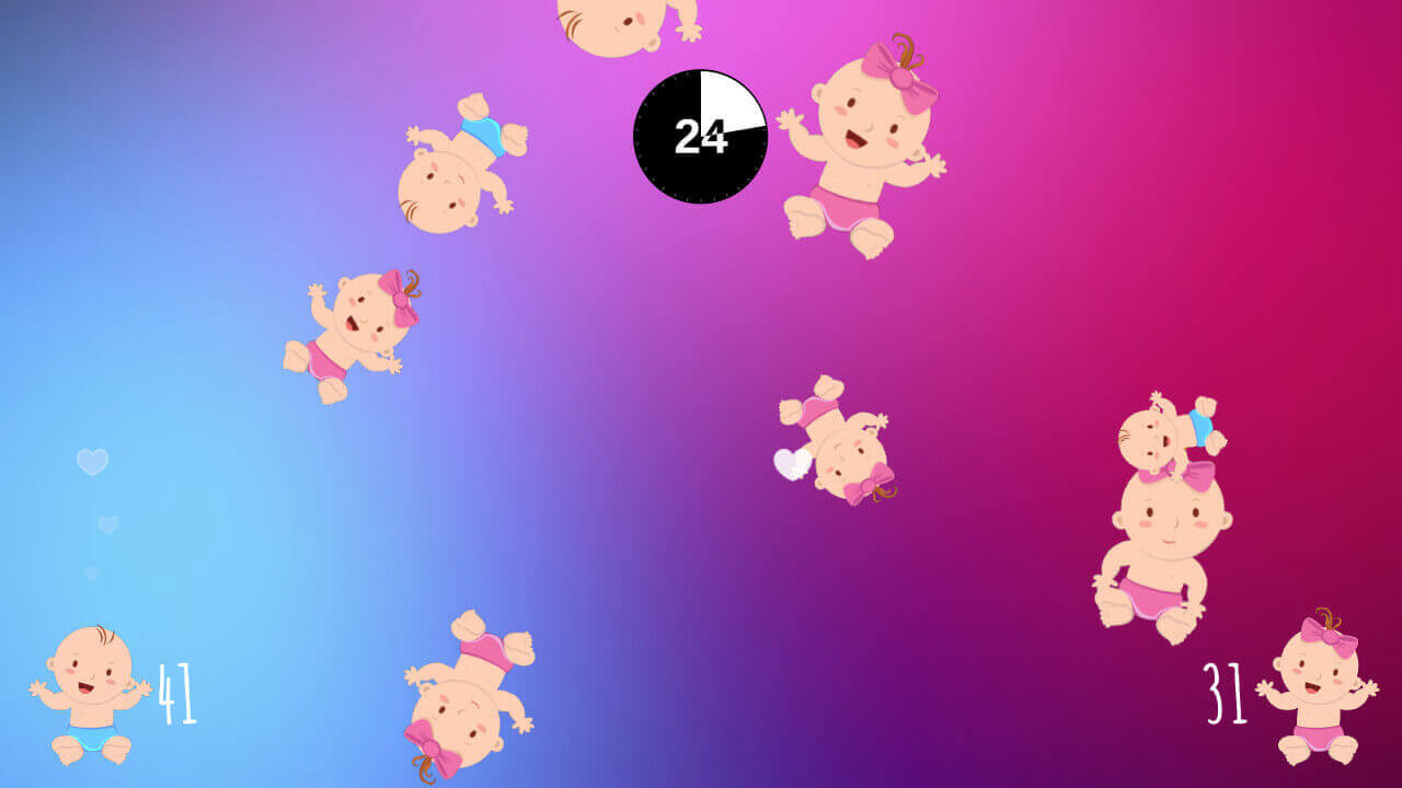 Мальчик или девочка – конкурс на проектор для свадьбы с участием гостей